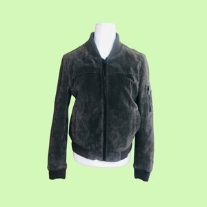 Bagatelle Genuine Suede Bomber Jacket